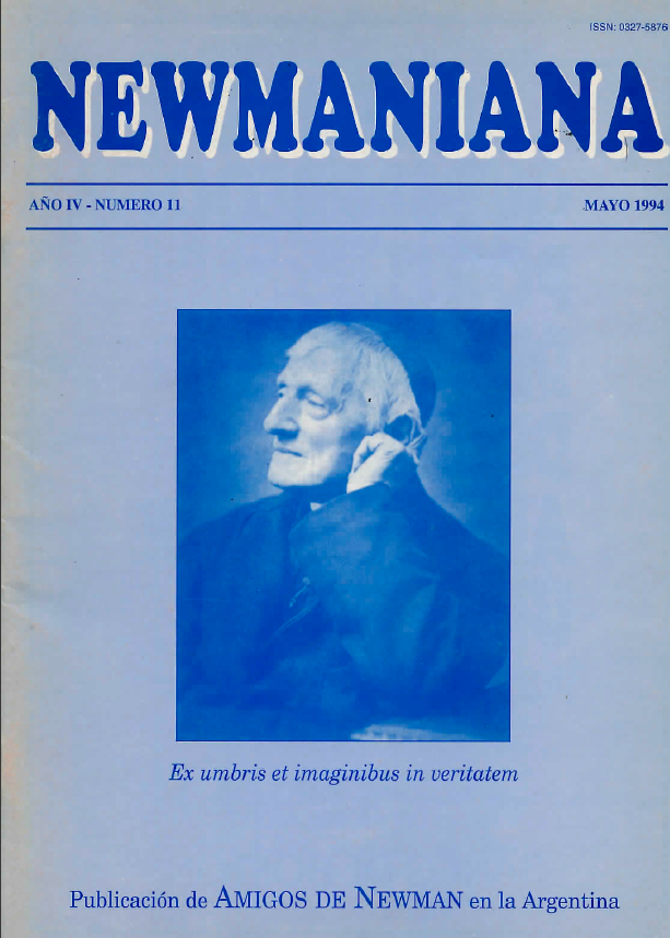 Revista Newmaniana Nº 11 – Mayo 1994