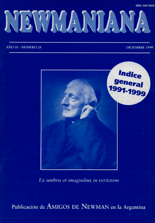 Revista Newmaniana N° 28 – Diciembre 1999